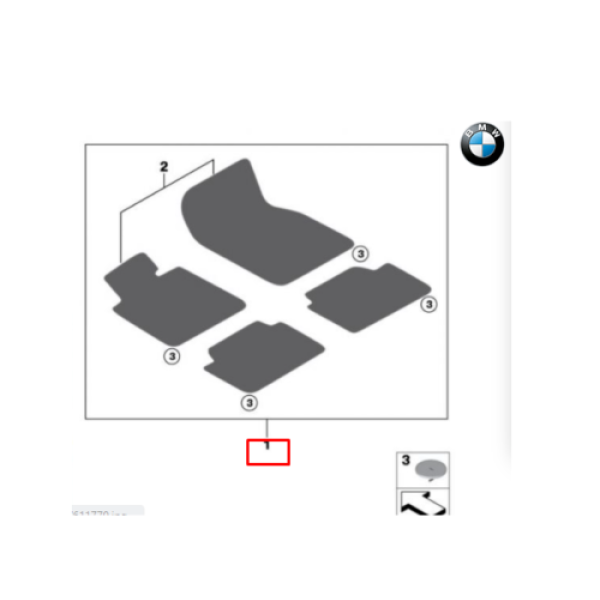 BMW X5 G05 M floor mat set RHD 51472457269 NEW